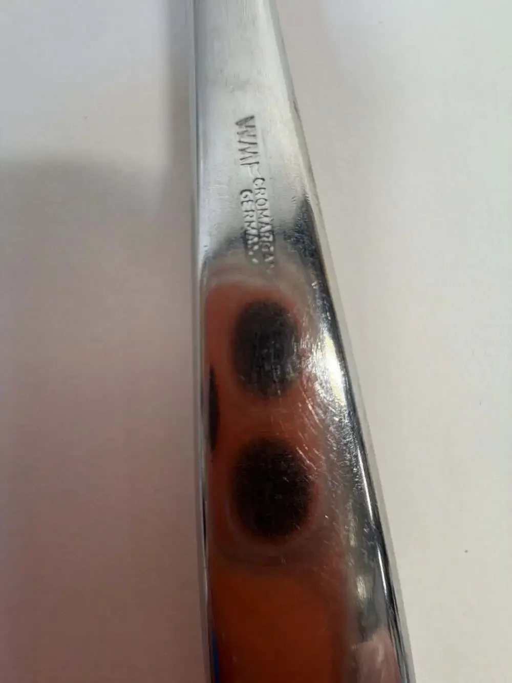 Set of 3 WMF Cromargan Line Stainless Steel Soup Spoons